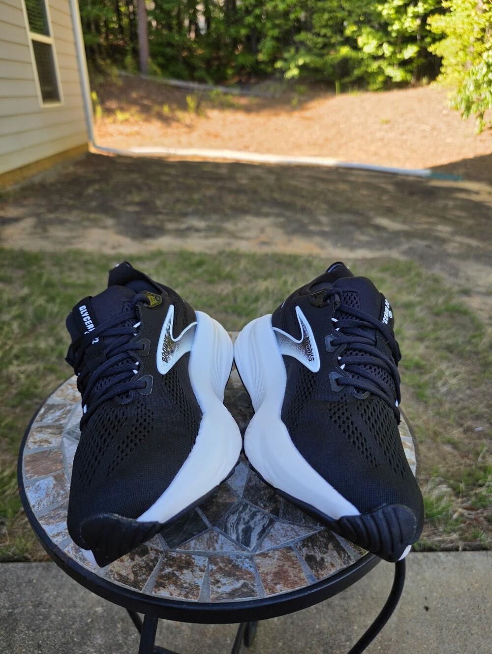 Brooks Glycerin 22 1204341B090 Black/White Running Shoe Women Sz 9 B Worn 4x - Picture 7 of 11